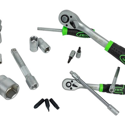 Trusa de tubulare hexagonale cu 94 piese cu clicheti 1/2` si 1/4` jbm - 40929 - JBM