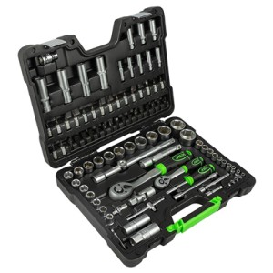 Trusa de tubulare hexagonale cu 94 piese cu clicheti 1/2` si 1/4` jbm