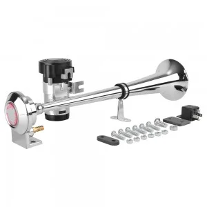 Claxon camion crom cu 1 goarna, marine, 24v 1a cu compresor, SEGER