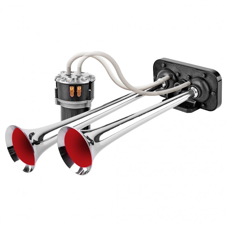 Claxon camion crom cu 2 goarne, melodic, 24v 1a cu compresor - 85KH24.000.02K - SEGER