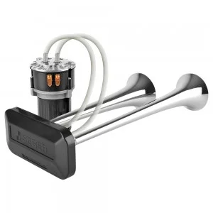 Claxon camion crom cu 2 goarne, melodic, 24v 1a cu compresor, SEGER