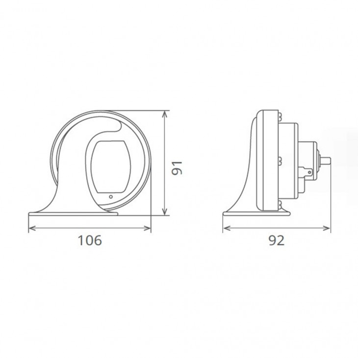 Claxon electromagnetic, tip melc, 24v 3a ton inalt - 60BI24.100.02K - SEGER