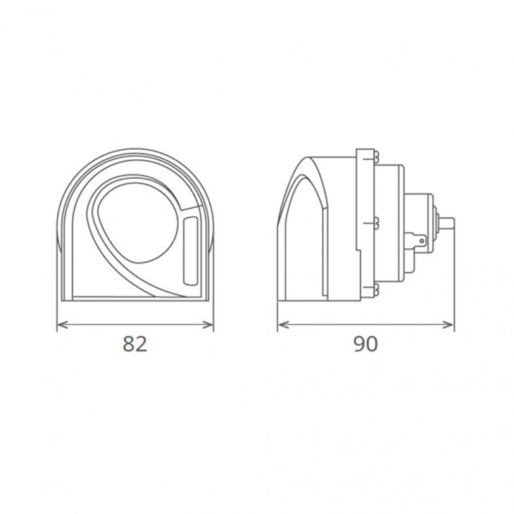 Claxon electromagnetic, tip melc, 24v 3a ton inalt, design light - 65GI24.100.02K - SEGER