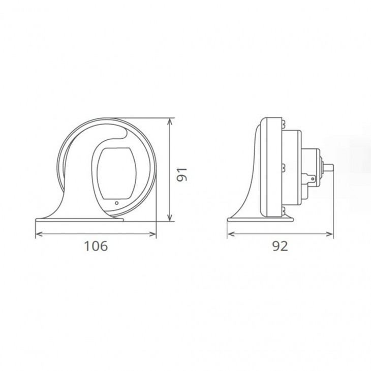 Claxon electromagnetic, tip melc, 24v 3a ton jos - 60BK24.100.02K - SEGER