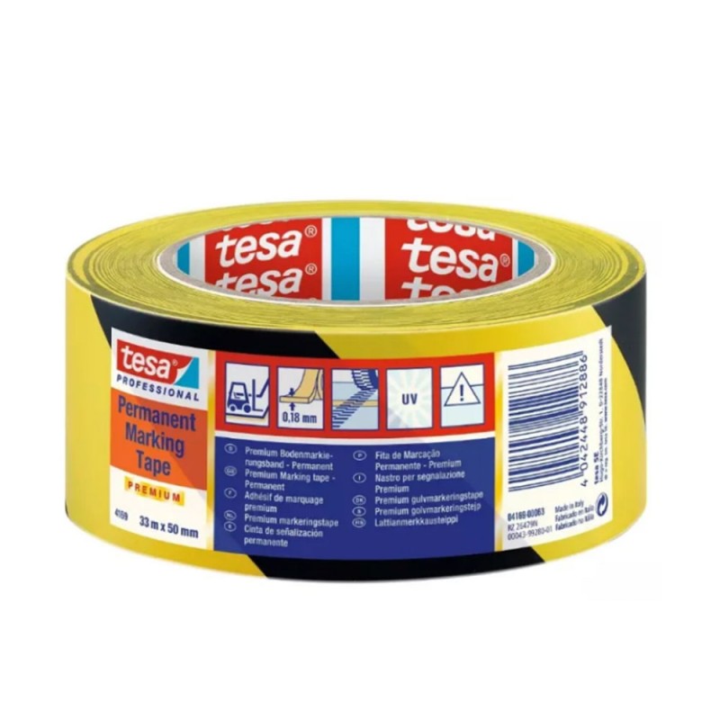 Banda marcare 33m50mm galben/negru