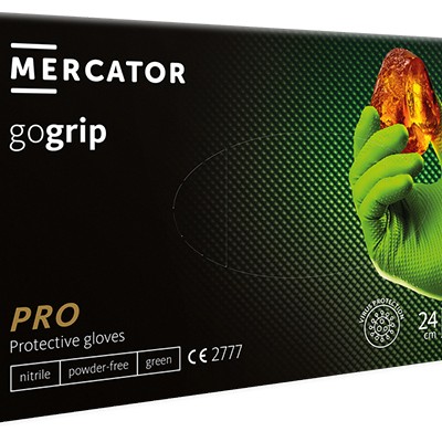 Manusi din nitril culoare verde structura diamantata xl set 50buc - 42134 - IDEALL