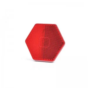 Catadioptru haxagonal cu adeziv, 1203 uo6, rosu was