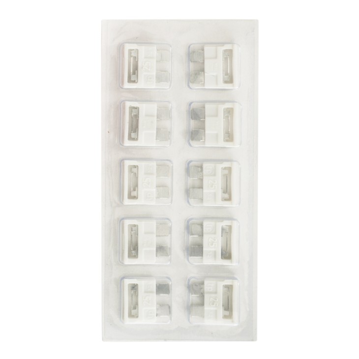 Blister sigurante fuzibile albe 25a set de 10 buc