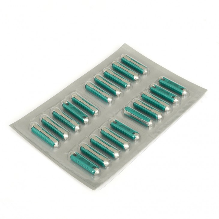 Blister sigurante fuzibile cilindrice 10a verzi set 20 buc - 10251-TEC - TECNOPART