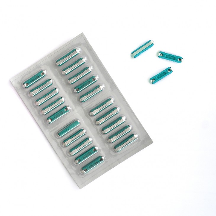 Blister sigurante fuzibile cilindrice 10a verzi set 20 buc - 10251-TEC - TECNOPART