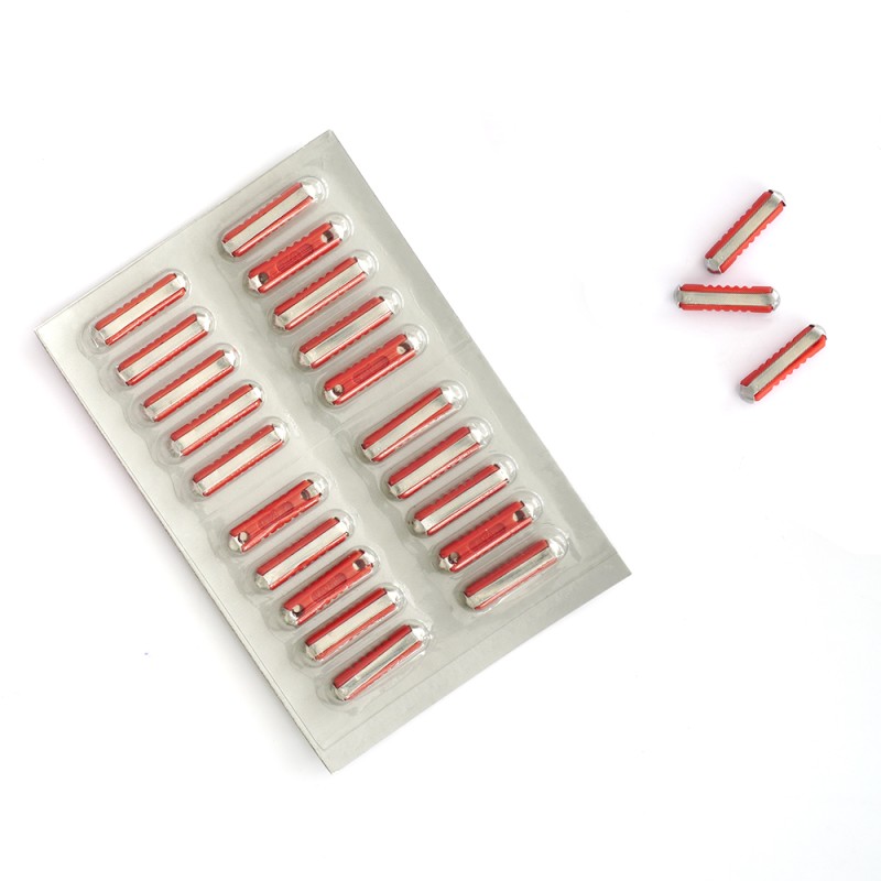 Blister sigurante fuzibile cilindrice 25a rosii set 20 buc - 10311-TEC - TECNOPART