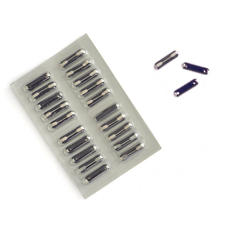 Blister sigurante fuzibile cilindrice 5a mov set 20 buc - 10211-TEC - TECNOPART