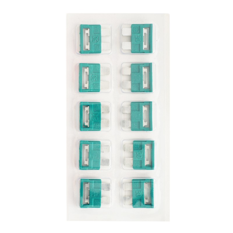 Blister sigurante fuzibile verzi 30a set de 10 buc - 30642-TEC - TECNOPART