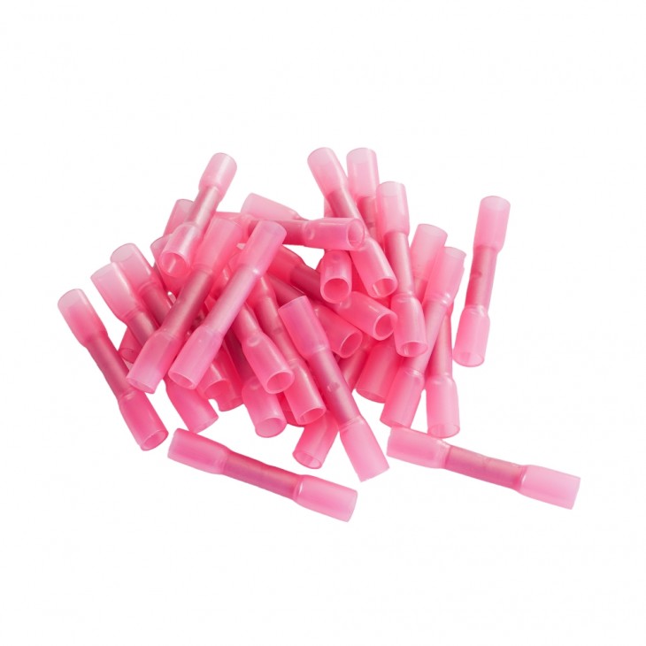 Set 100 mansoane termocontractabile de lipit rosii 4mm - 80261/1-TEC - TECNOPART