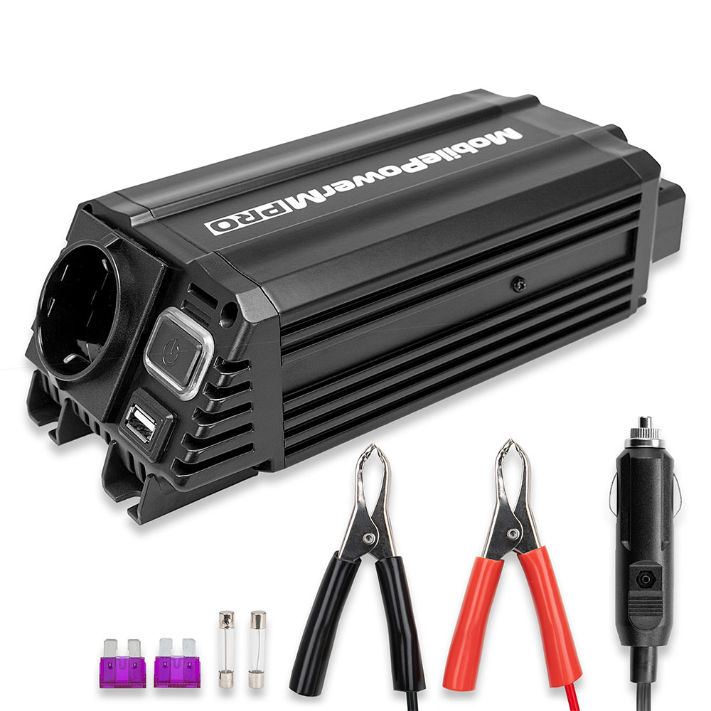 Invertor de tensiune heyner premium m pro 300-600w alimentare 12v iesire 230v cu usb - 110406 - HEYNER
