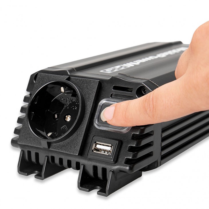 Invertor de tensiune heyner premium m pro 300-600w alimentare 12v iesire 230v cu usb - 110406 - HEYNER