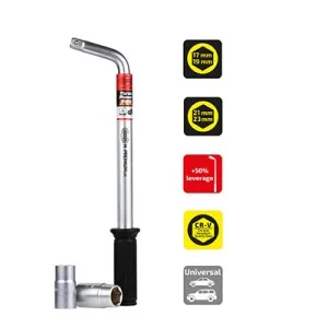 Cheie pentru roti tip l extensibila 17/19/21/23mm, HEYNER