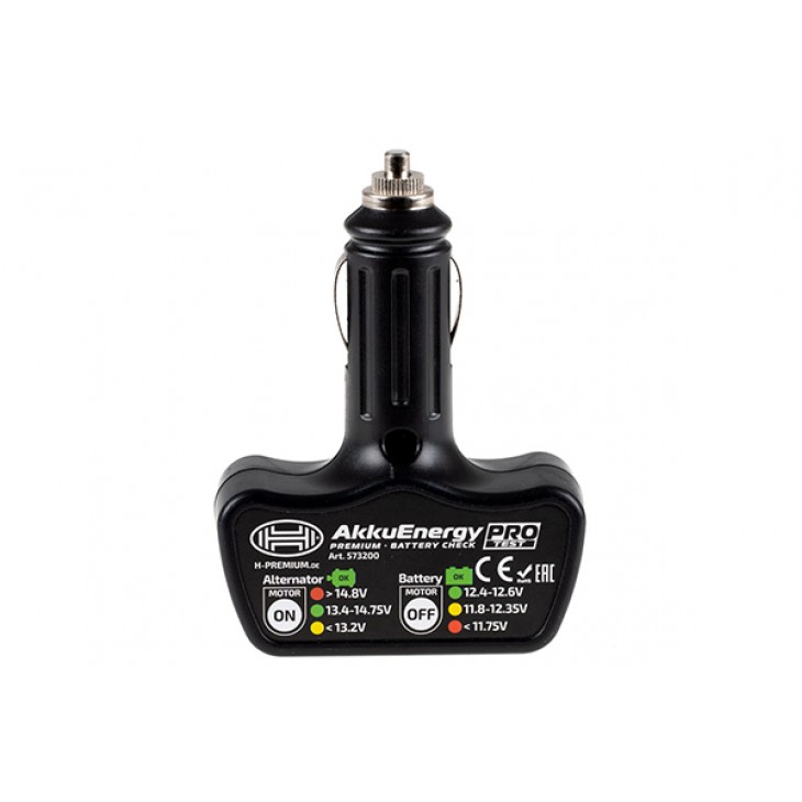Tester baterie (la bricheta) akkuenergy premium 12 v - 573200 - HEYNER