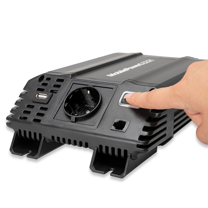 Invertor de tensiune heyner premium l pro 600-1200w alimentare 12v iesire 230v cu usb - 511940 - HEYNER