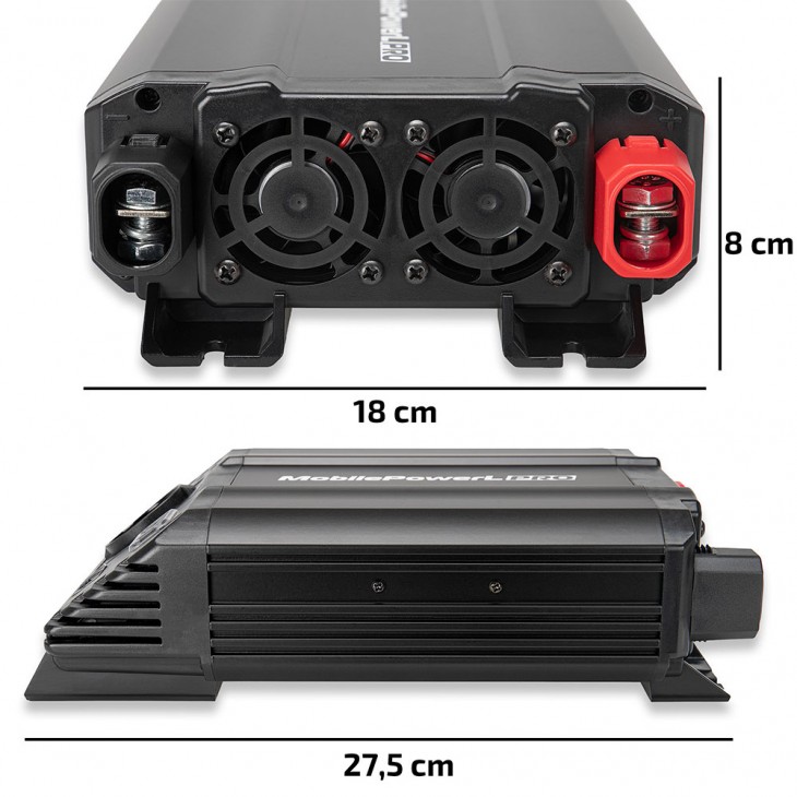 Invertor de tensiune heyner premium l pro 600-1200w alimentare 12v iesire 230v cu usb - 511940 - HEYNER