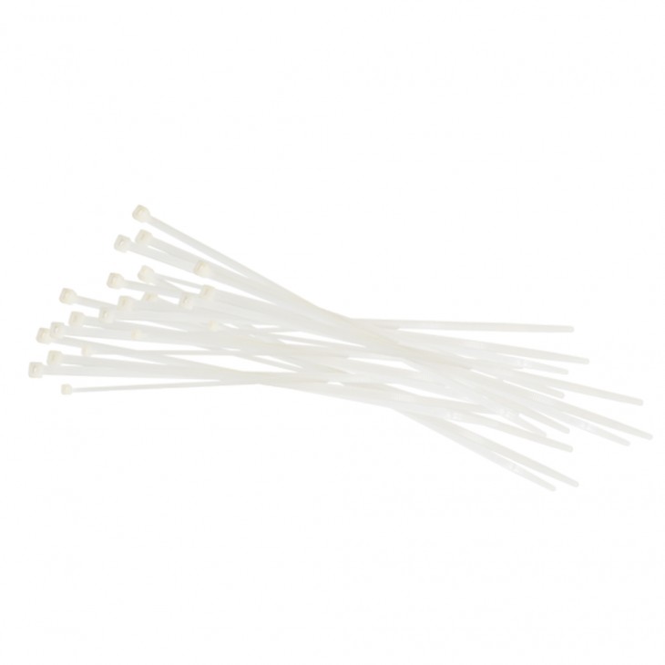 Coliere nylon albe rezistente uv 4.8x200mm set 100buc - norma - 77158 - NORMA