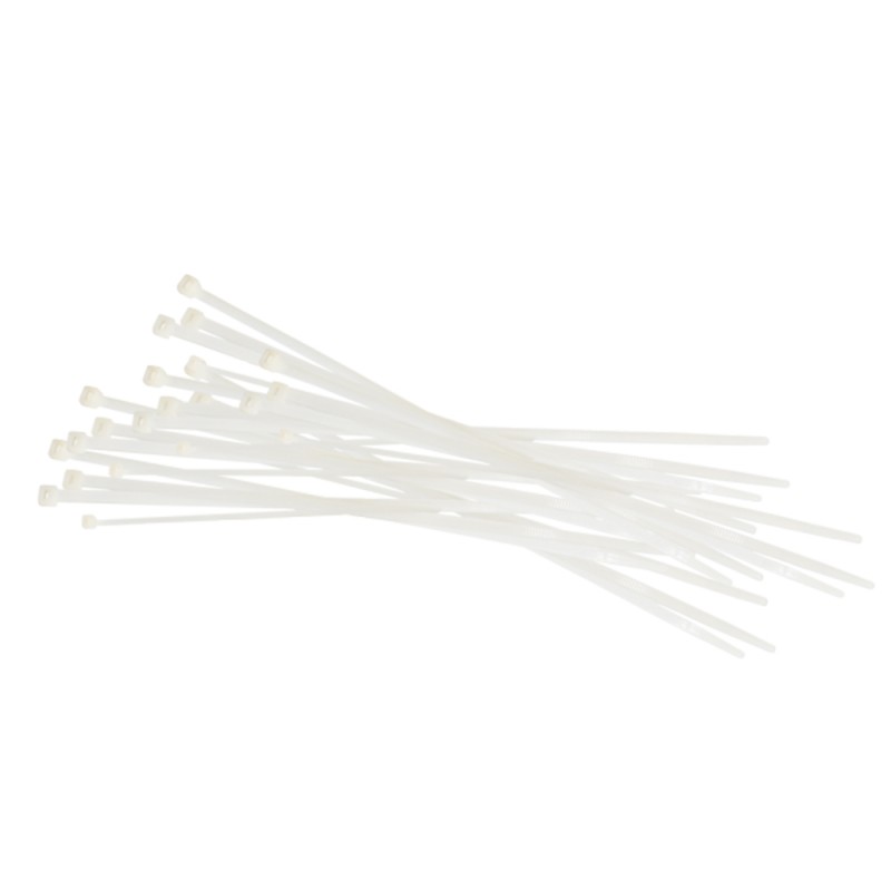 Coliere nylon albe rezistente uv 4.5x360mm set 100buc - norma - 77019 - NORMA