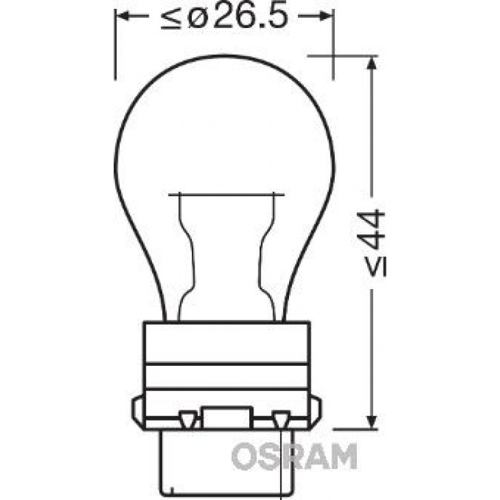 Bec 12v py27/7w original set 10 buc osram - 3757AK - ams-OSRAM