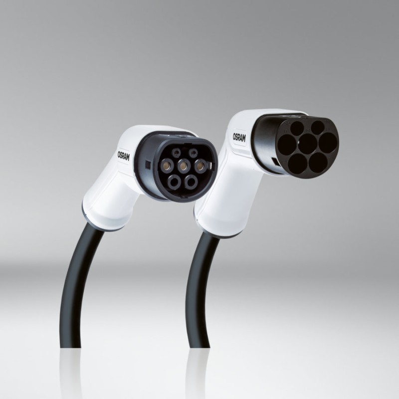 Cablu incarcare masina electrica batterycharge 7pin 3phase 32a 22kw type 2 to type 2 osram - 40891 - ams-OSRAM