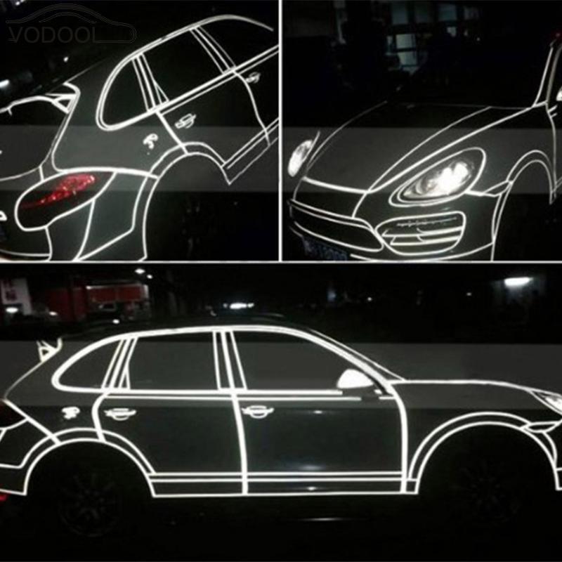 2 x Sticker Reflectorizant OUTLINE DECO, culoare ARGINTIU, dimensiune 1cm x 8m - AVX-AG402C - AVEX