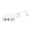 Adaptor bricheta auto tripla 12/24V, iluminata LED, cu intrerupator individual si 1 port USB, 5V, 2.1A