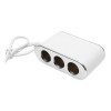 Adaptor bricheta auto tripla 12/24V, iluminata LED, cu intrerupator individual si 1 port USB, 5V, 2.1A