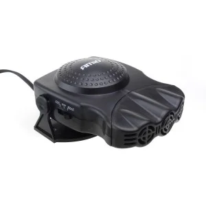 Aeroterma Auto 2in1, Ventilate, Incalzire Rapida si Dezghetare Geamuri, 12V, Putere 150W, cu mufa de bricheta, AMIO