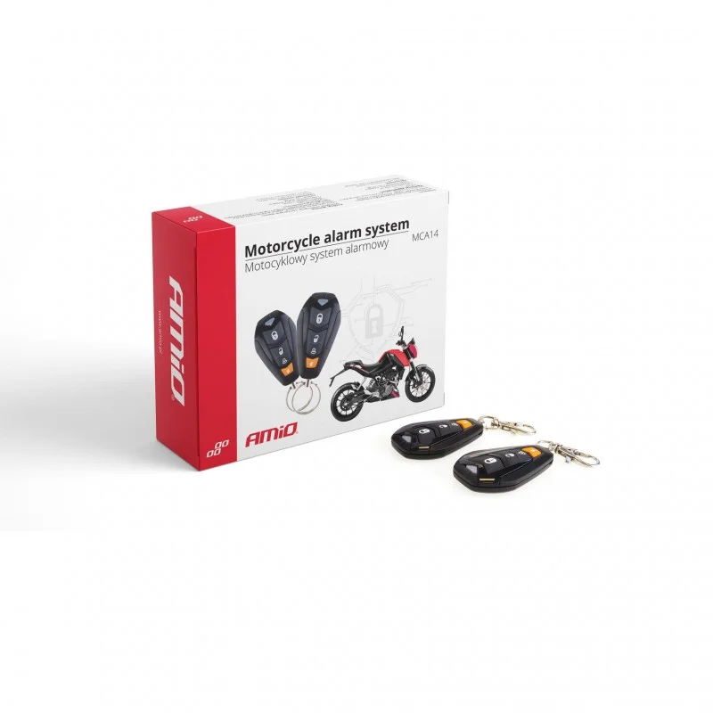 Alarma motocicleta cu functie pornire motor telecomenzi MCA14, AMIO
