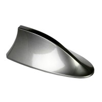 Antena auto activa AM - FM tip SHARK TAIL culoare GRI ARGINTIU