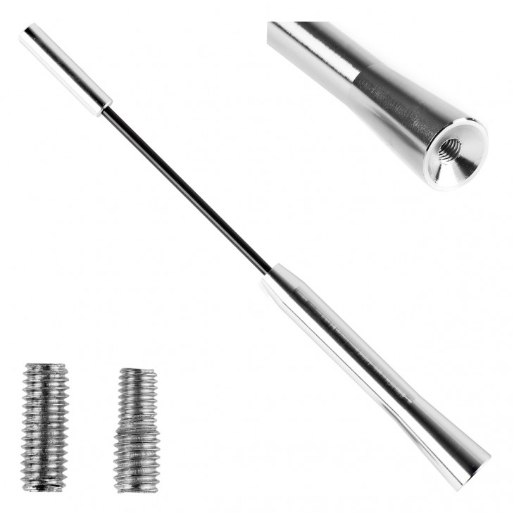 Antena radio auto universala, metalica cu adaptor, ANT05 - AVX-AM01294 - AMIO
