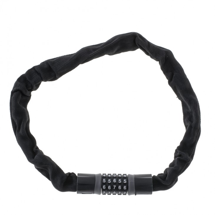 Antifurt bicicleta, Dispozitiv de blocare biciclete, Cifru cu 5 digits, lungime 90cm, culoare Neagra - AVX-KX5217_1 - AVEX