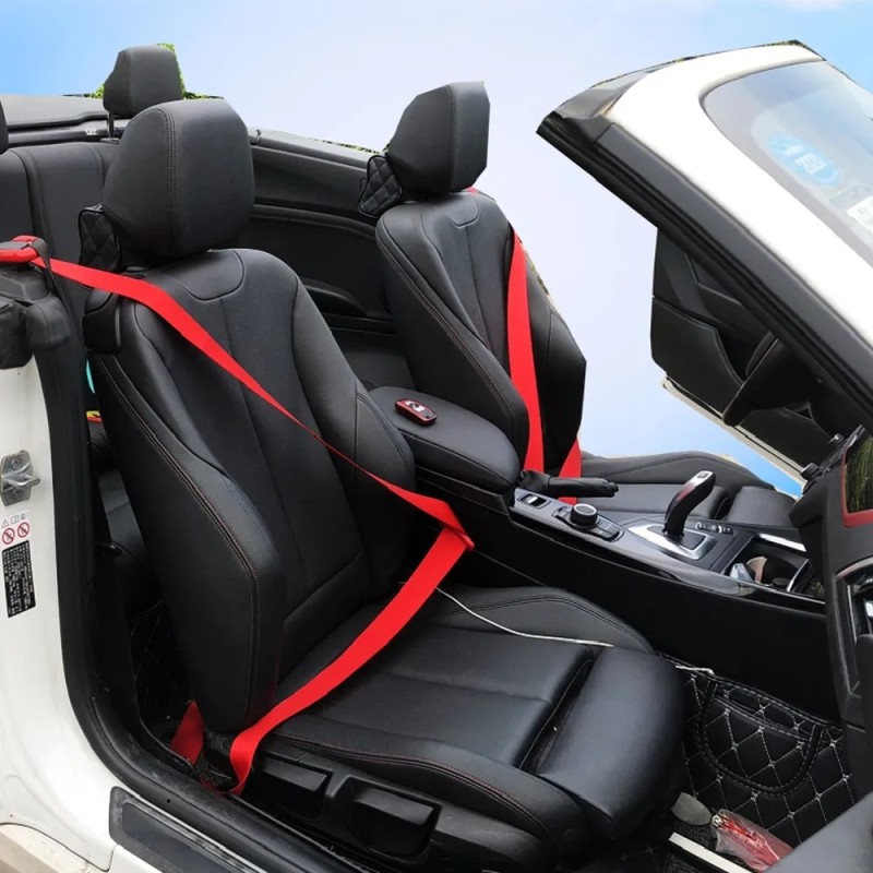 Banda centura de siguranta TUNING, culoare rosie, pret/metru liniar - AVX-T190320-4 - AVEX