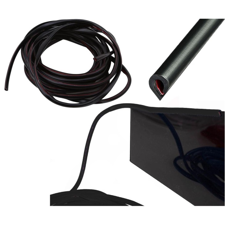 Banda de protectie muchii caroserie, culoare Neagra, lungime 5m