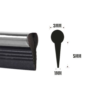 Banda decor interior crom TUNING, 5m, ARGINTIU