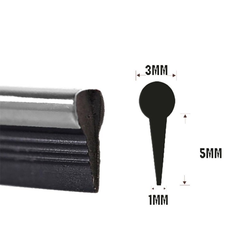 Banda decor interior crom TUNING, 5m, ARGINTIU