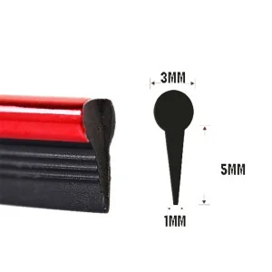 Banda decor interior crom TUNING, 5m, ROSU