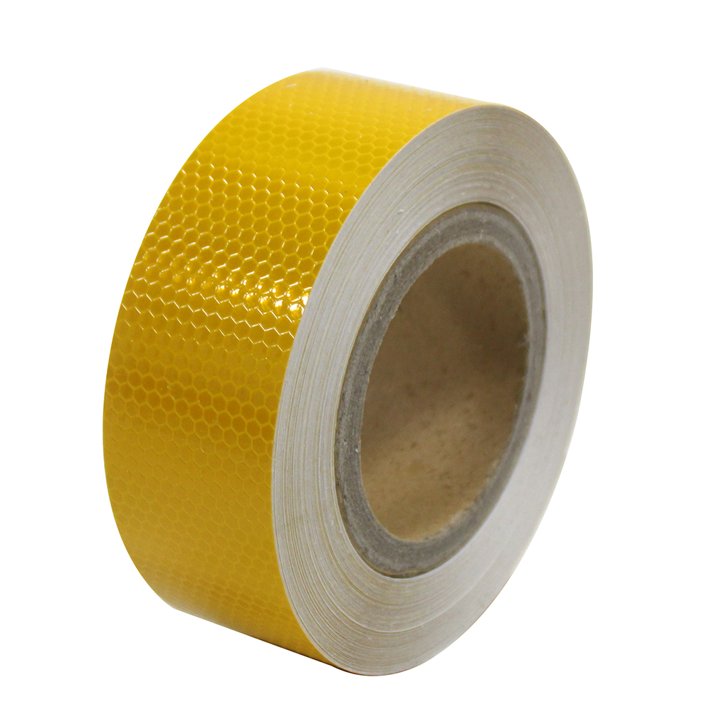 Banda reflectorizanta adeziva tip fagure - GALBENA (rola 5cm x 25m) - AVX-T1428 - AVEX