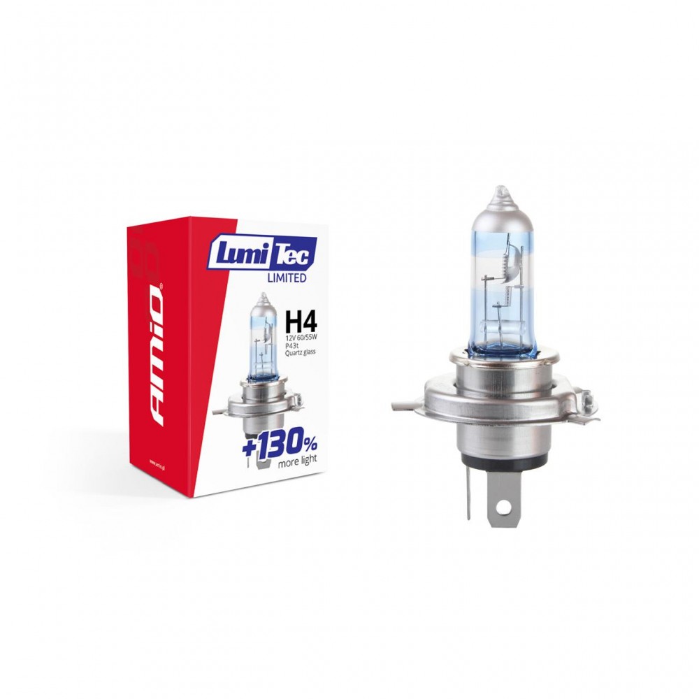 Bec halogen H4 12V 60 / 55W LumiTec LIMITED + 130% - AVX-AM02132 - AMIO
