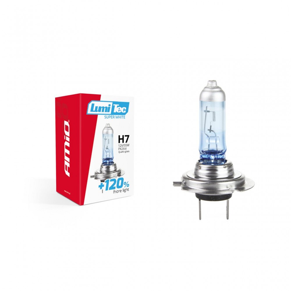 Bec halogen H7 12V 55W LumiTec SuperWhite + 120% - AVX-AM02138 - AMIO