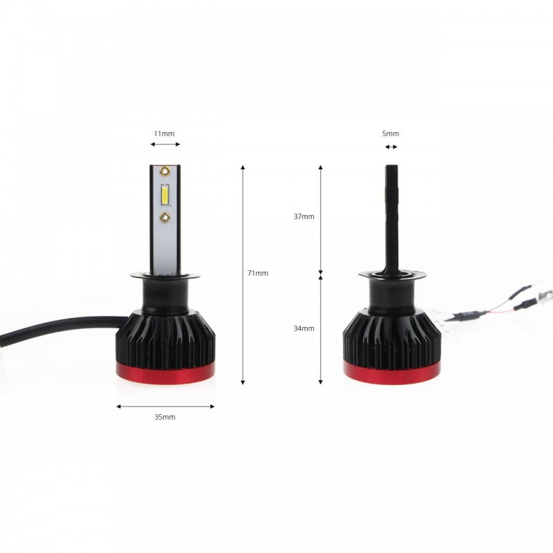 Becuri auto LED BF Series AMiO compatibil H1, destinat competitiilor auto sau off-road