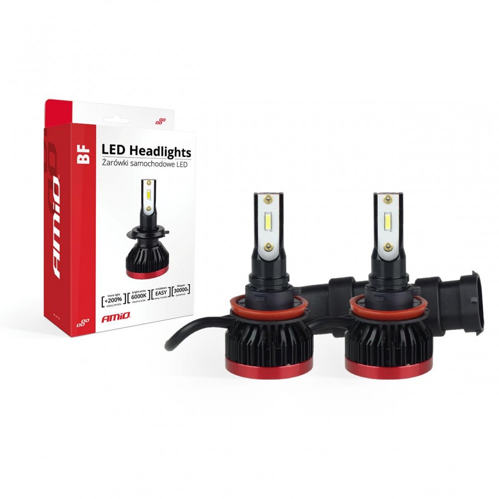 Becuri auto LED BF Series AMiO compatibil H8 / H9 / H11, destinat competitiilor auto sau off-road - AVX-AM02245 - AMIO