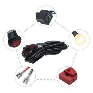 Cablaj cu intrerupator, releu si siguranta pentru montarea barelor sau a proiectoarelor LED