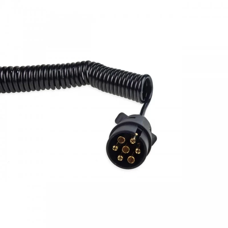 Cablu electric pentru remorca spiralat cu prize 7PIN 12V 6m, AMIO