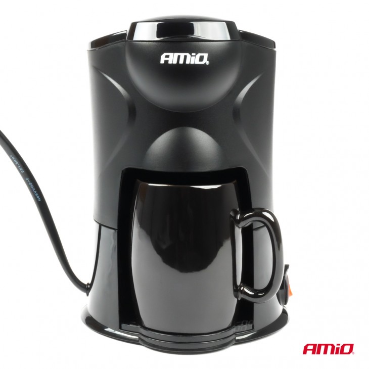 Cafetiera auto pentru TIR, Camion, Autocar, alimentare 24V, putere 250W, volum 150ml - AVX-AM03233 - AMIO
