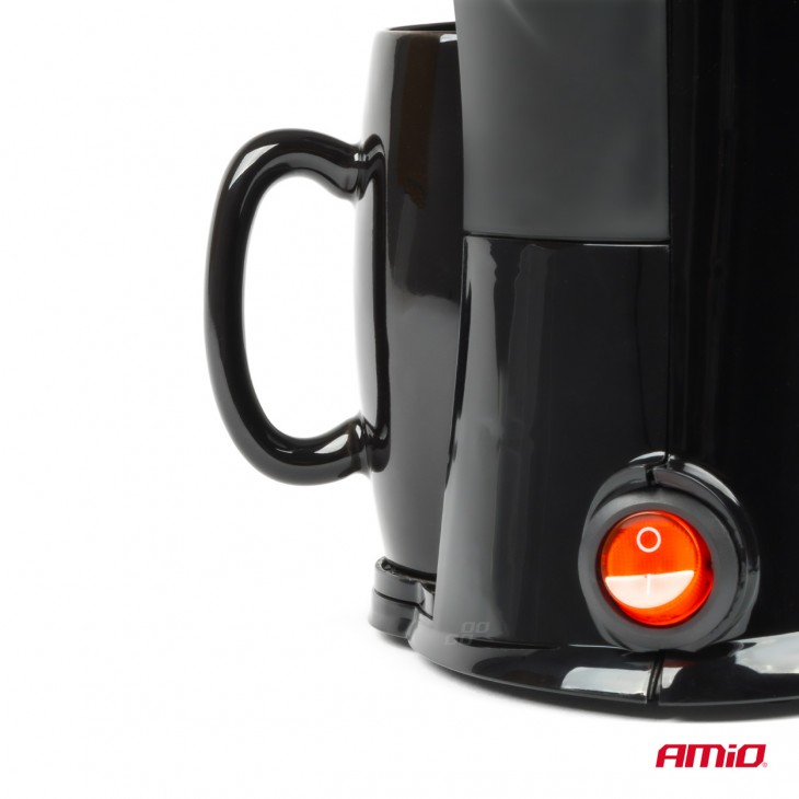 Cafetiera auto pentru TIR, Camion, Autocar, alimentare 24V, putere 250W, volum 150ml - AVX-AM03233 - AMIO